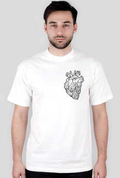 .crystal heart. tshirt (white)