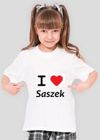 I Love Saszek (Dziecięca - Dziewczęca - Biała)