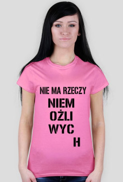 KOSZULKA NIE MA RZECZY NIEMOŻLIWYCH PINK