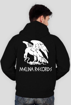 Bluza z Kapturem ZIP Melina Records białe logo