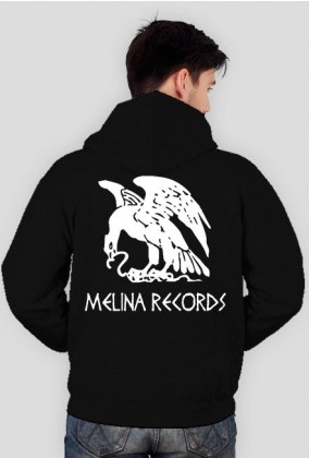 Bluza z Kapturem ZIP Melina Records białe logo