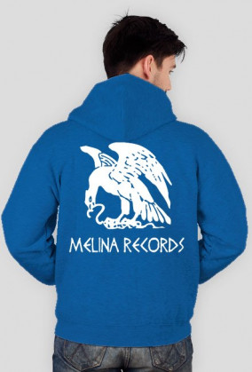 Bluza z Kapturem ZIP Melina Records białe logo