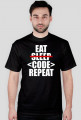 Eat, sleep, code, repeat! Wersja czarna