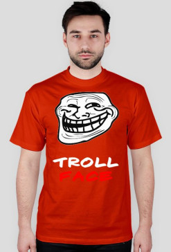 Koszula z TrollFace (Męska Red)