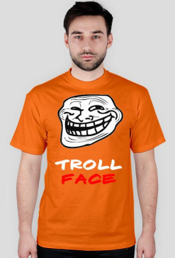 Koszula z TrollFace (Męska Orange)