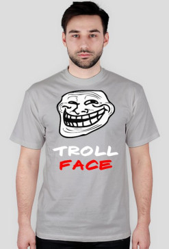 Koszula z TrollFace (Męska Gray)