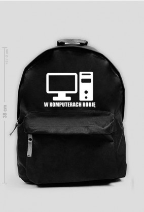 W komputerach robię - plecak czarny