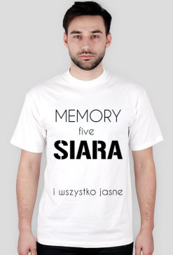 memory FIVE męska czarny napis