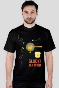 Słodki jak miód - t-shirt czarny - skosztuj.to