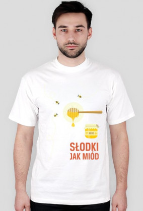 Słodki jak miód - t-shirt czarny - skosztuj.to