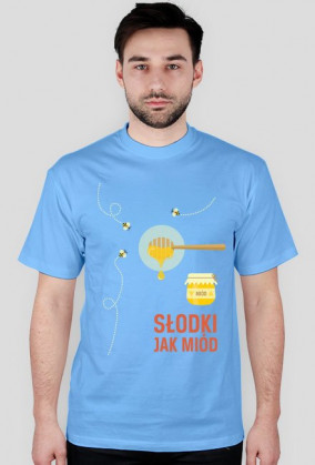 Słodki jak miód - t-shirt czarny - skosztuj.to