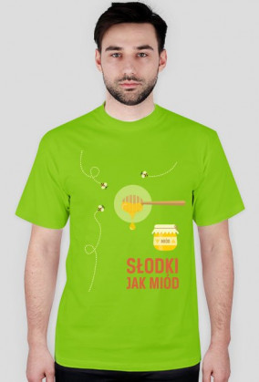 Słodki jak miód - t-shirt czarny - skosztuj.to