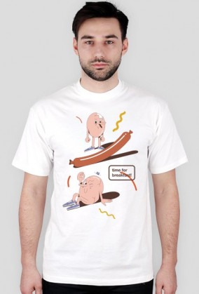 Time for breakfast - t-shirt czarny - skosztuj.to