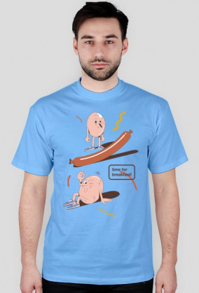 Time for breakfast - t-shirt czarny - skosztuj.to