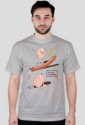 Time for breakfast - t-shirt czarny - skosztuj.to