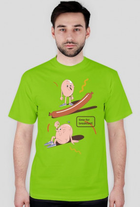 Time for breakfast - t-shirt czarny - skosztuj.to