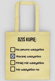Torba na zakupy z napisem