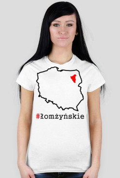Koszulka damska biała #łomżyńskie