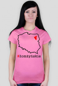 Koszulka damska różowa #łomżyńskie