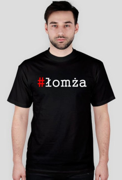 Koszulka męska czarna #łomża