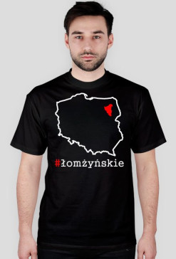 Koszulka męska czarna #łomżyńskie