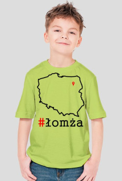 Koszulka chłopiec zielona #łomża_mapa
