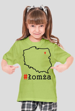 Koszulka dziewczynka zielona #łomża_mapa