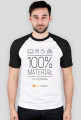 Koszulka męska 100% materiał na czytelnika (wersja baseball)