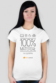 Koszulka damska 100% materiał na czytelnika
