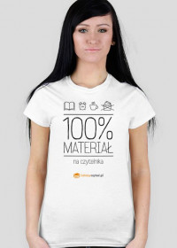 Koszulka damska 100% materiał na czytelnika