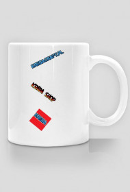 kubek reklamujący sklep