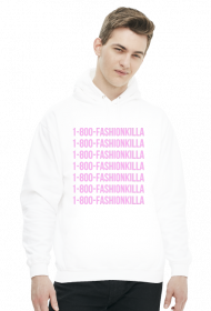 1-800-FASHIONKILLA white hoodie