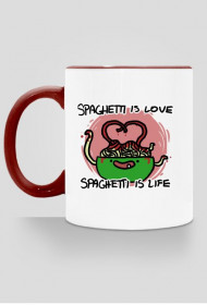 Słodki kubek spaghetti is love