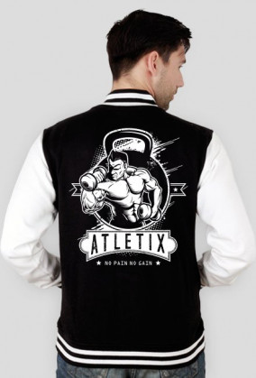 Kettlebell bluza College czarna plecy