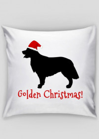 Świąteczna poduszka - Golden Retriever