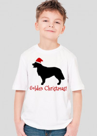 Chłopięca świąteczna koszulka - Golden Retriever