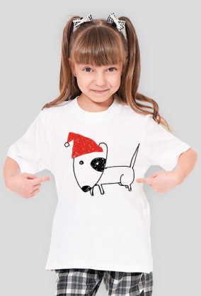 Dziewczęca świąteczna koszulka