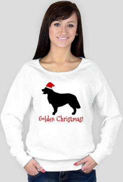 Damska świąteczna bluza - Golden Retriever