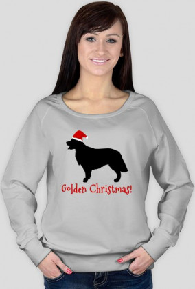 Damska świąteczna bluza - Golden Retriever