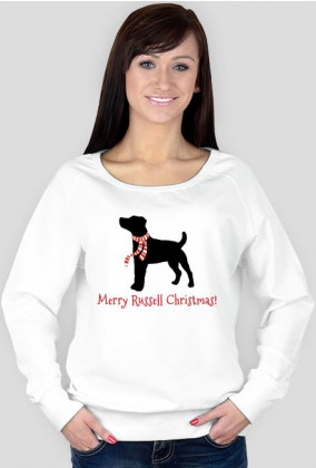 Damska świąteczna bluza - Russell Terrier