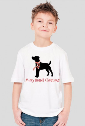 Chłopięca świąteczna koszulka - Russell Terrier