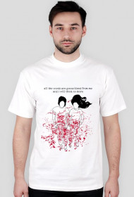 the white stripes are bleeding tshirt męski