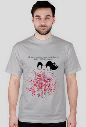the white stripes are bleeding tshirt męski