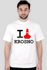 Koszulka I love Krosno - wieża, jasna