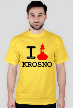 Koszulka I love Krosno - wieża, jasna