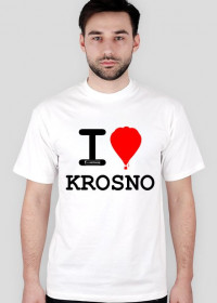 Koszulka I love Krosno - balon, jasna