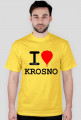 Koszulka I love Krosno - balon, jasna