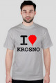 Koszulka I love Krosno - balon, jasna
