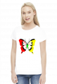 Koszulka damska (barwny motyl)