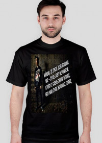 Czarna koszulka męska z kolekcji"CYTATY"-Bisz.